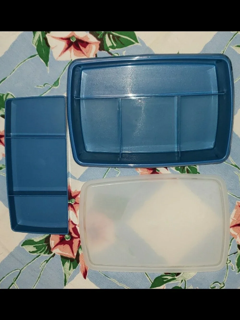 Tupperware vintage blue